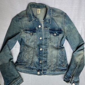 Womens soft worn in Womens jean jacket with stretch